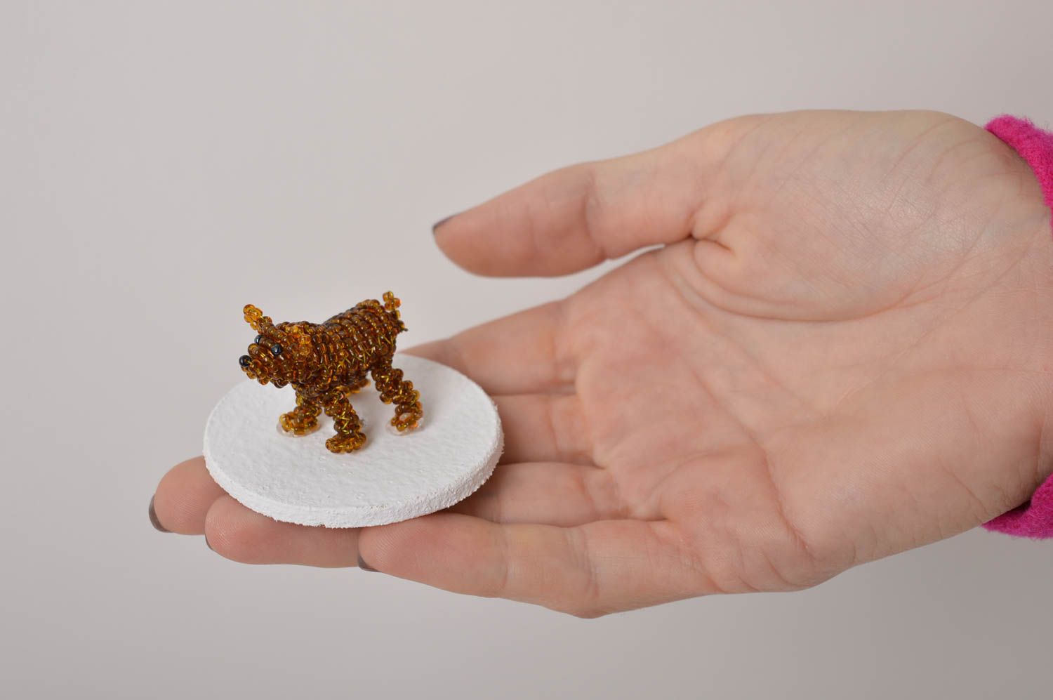 Handmade beaded animal figurine miniature figurine for decorative use only photo 5