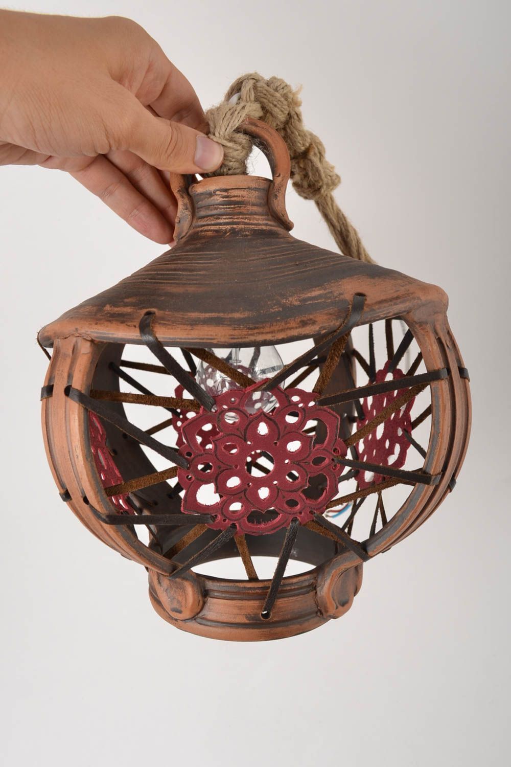 Handmade lamp  ceramic decoration for home handmade decor accessory for home  photo 3