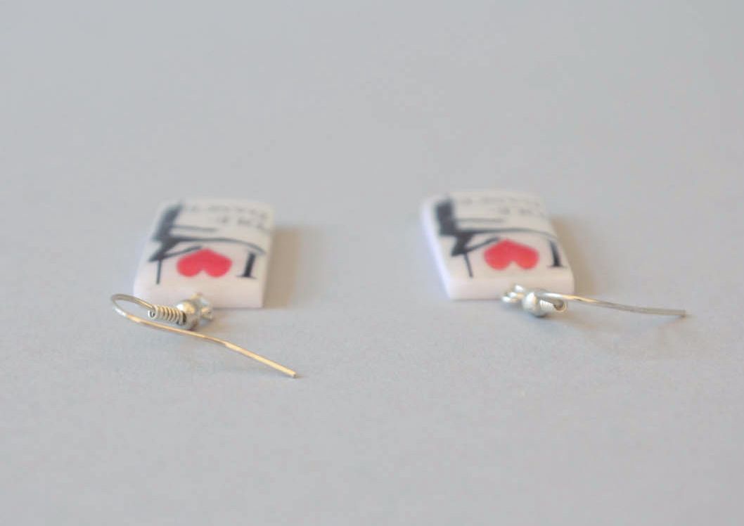 Earrings with print photo 4