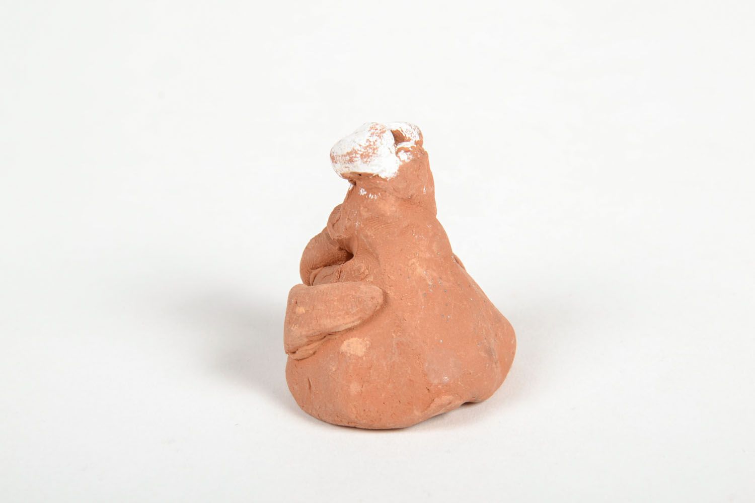 Statuetta divertente in argilla fatta a mano figurina decorativa in ceramica 
 foto 3