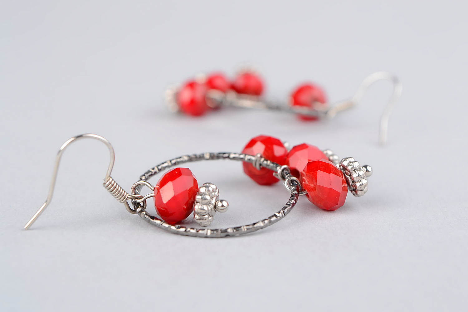 Earrings with Czech beads Rings photo 4