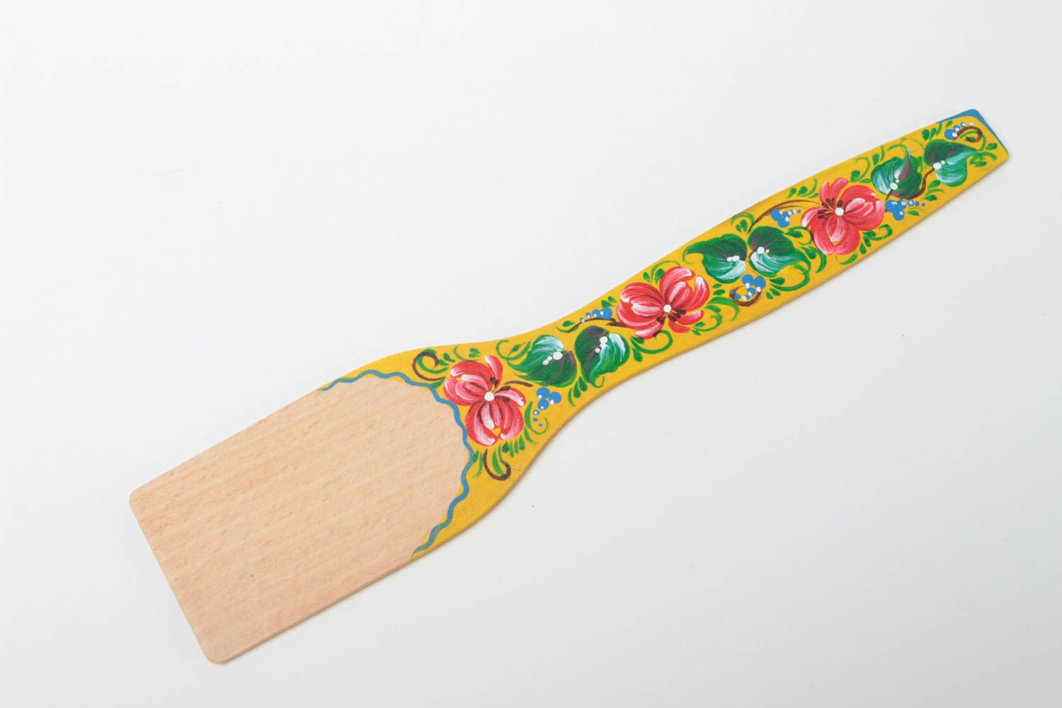 Beautiful homemade painted wooden spatula decorative kitchen utensils gift ideas photo 2