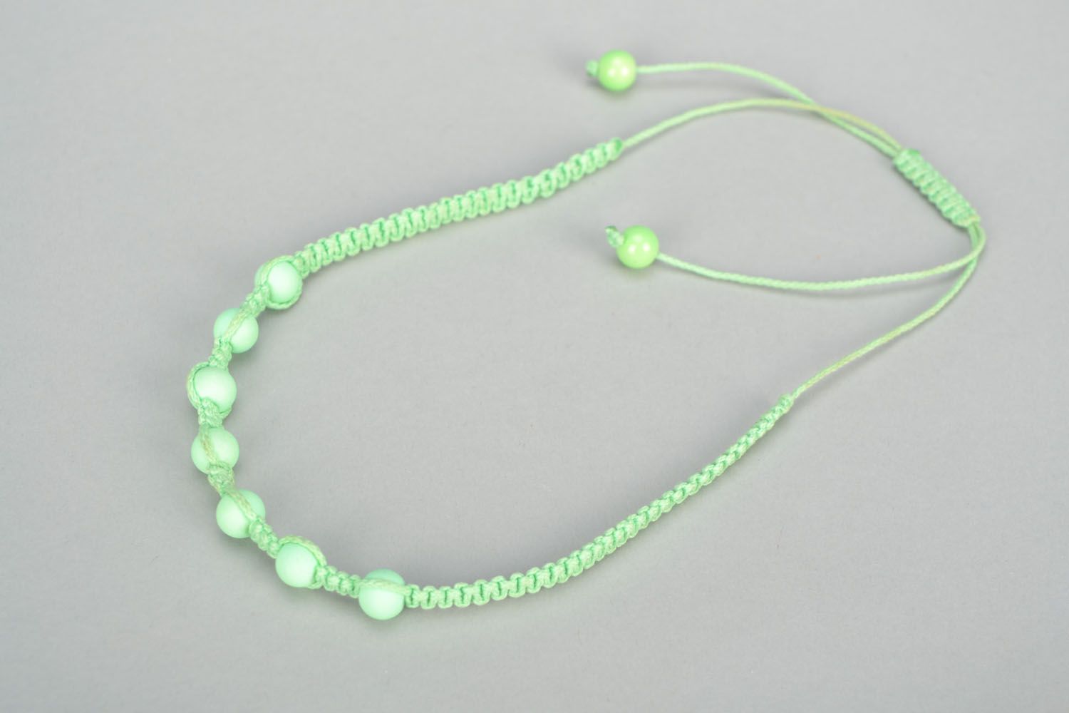 Collier de perles en plastique original Menthe photo 2