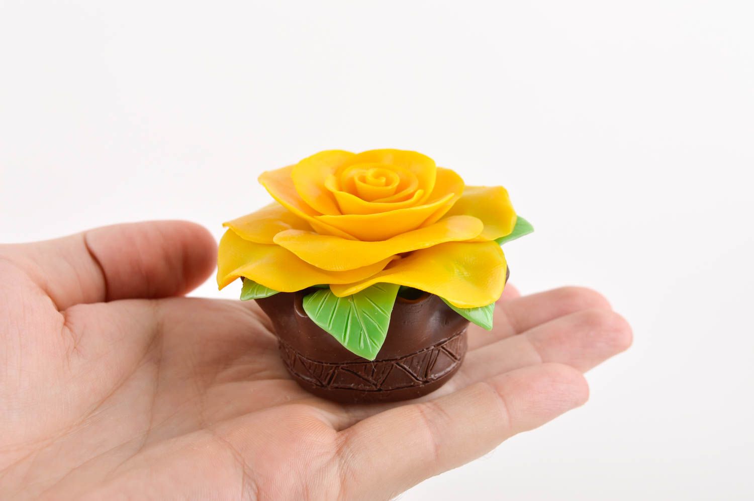 Künstliche Blume handmade Deko Ideen Küche kreatives Geschenk Rose in Gelb foto 6