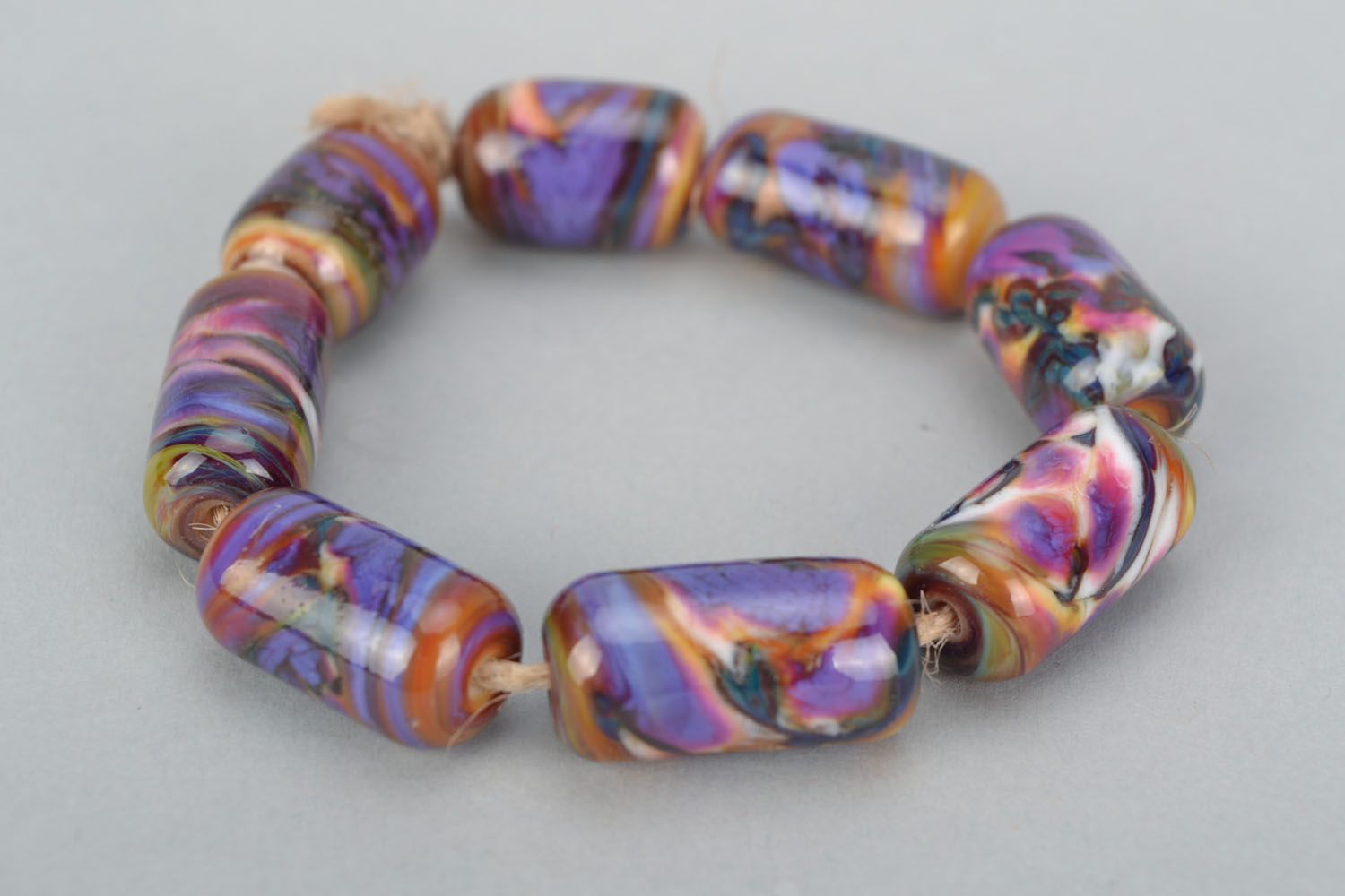 Decorative glass beads Violet Mist photo 2