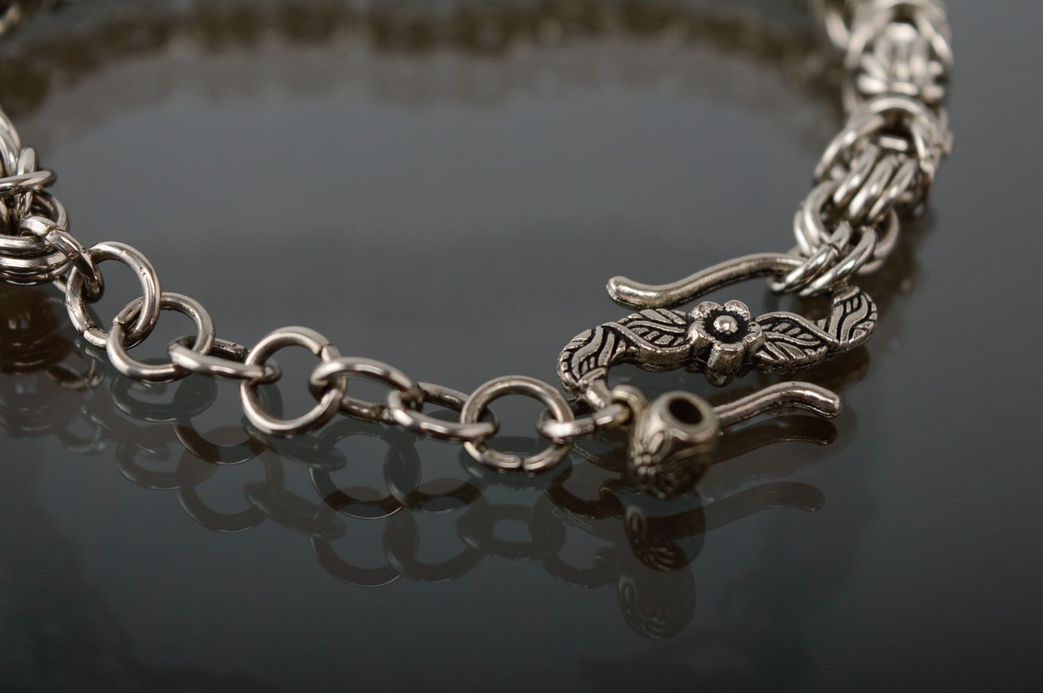 Handmade woven jewelry alloy bracelet photo 5
