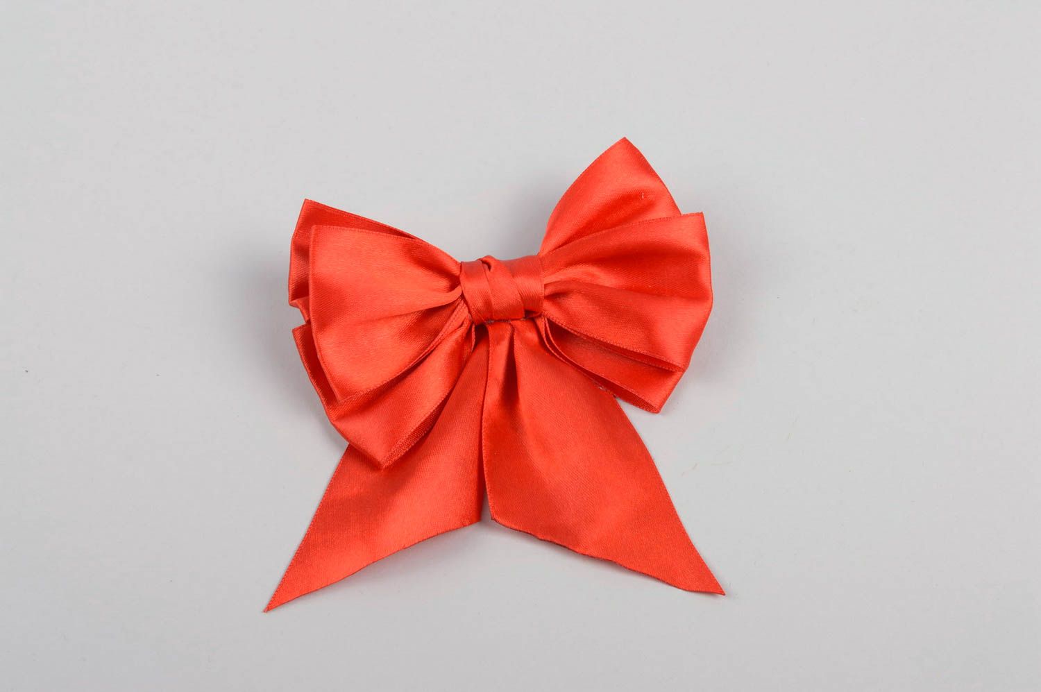 Rote Haarspange Schleife handmade Designer Schmuck Accessoire für Mädchen foto 2