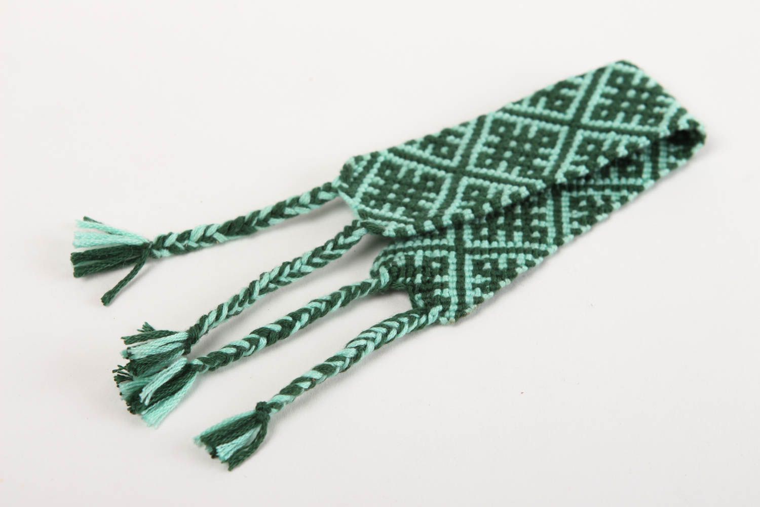 Зеленое украшение ручной работы модный браслет плетеный красивый браслет фото 4