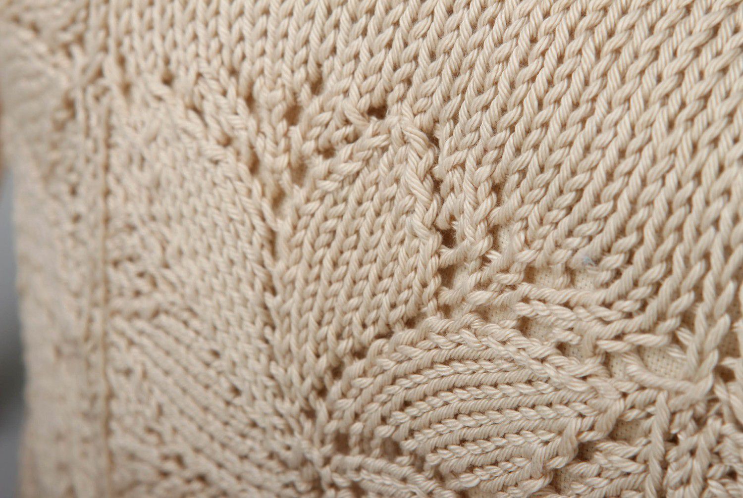 Knitted cotton handmade bag photo 5