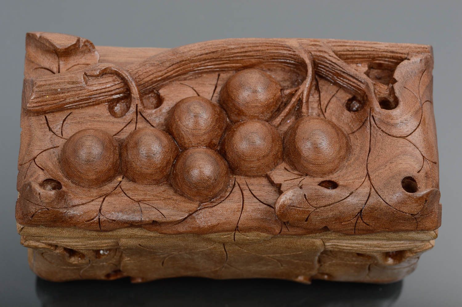 Joyero de madera de nogal hecho a mano decoración de hogar regalo original foto 4