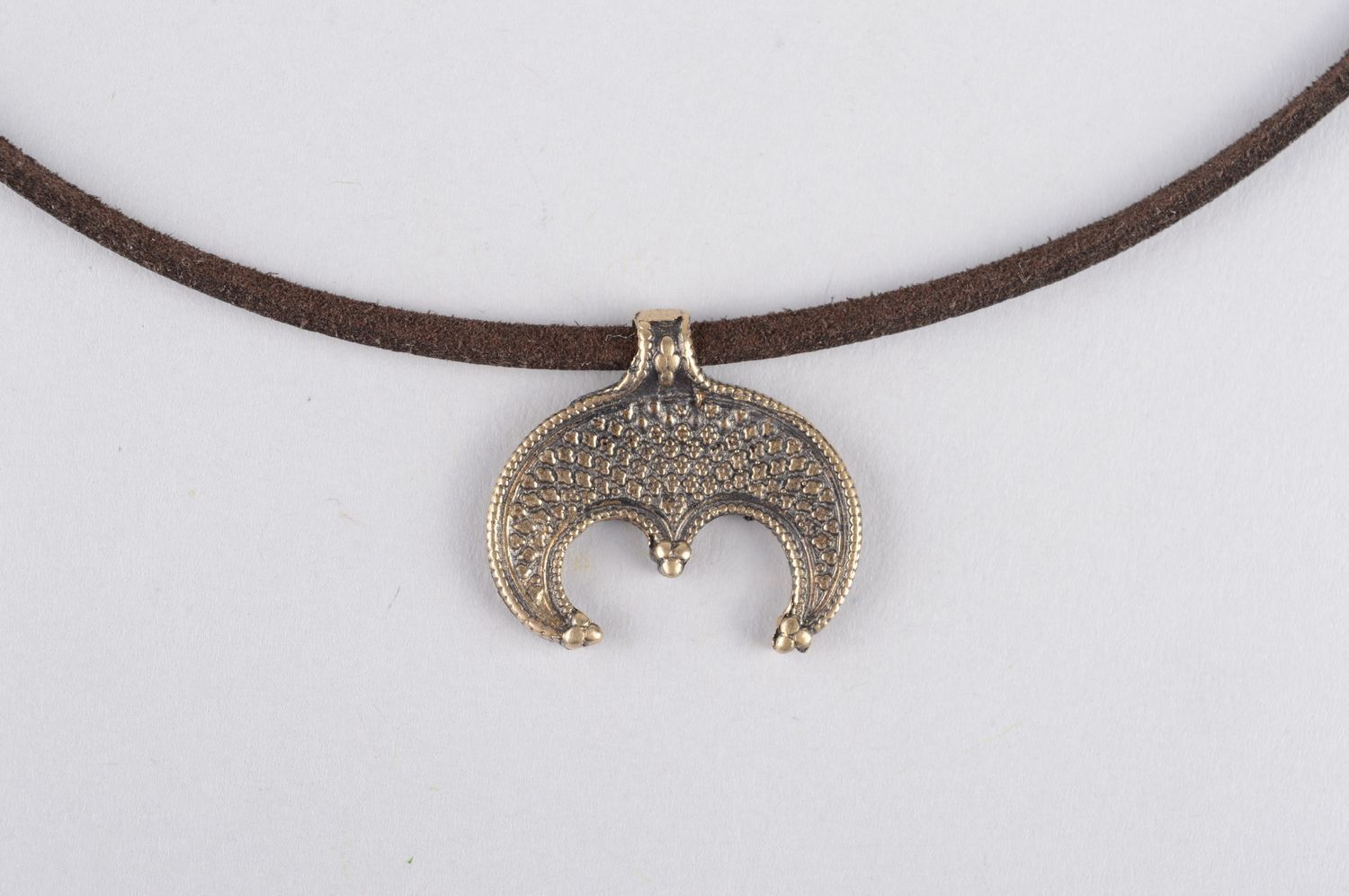 Handmade accessories bronze necklace metal pendant bronze jewelry unusual gift   photo 5