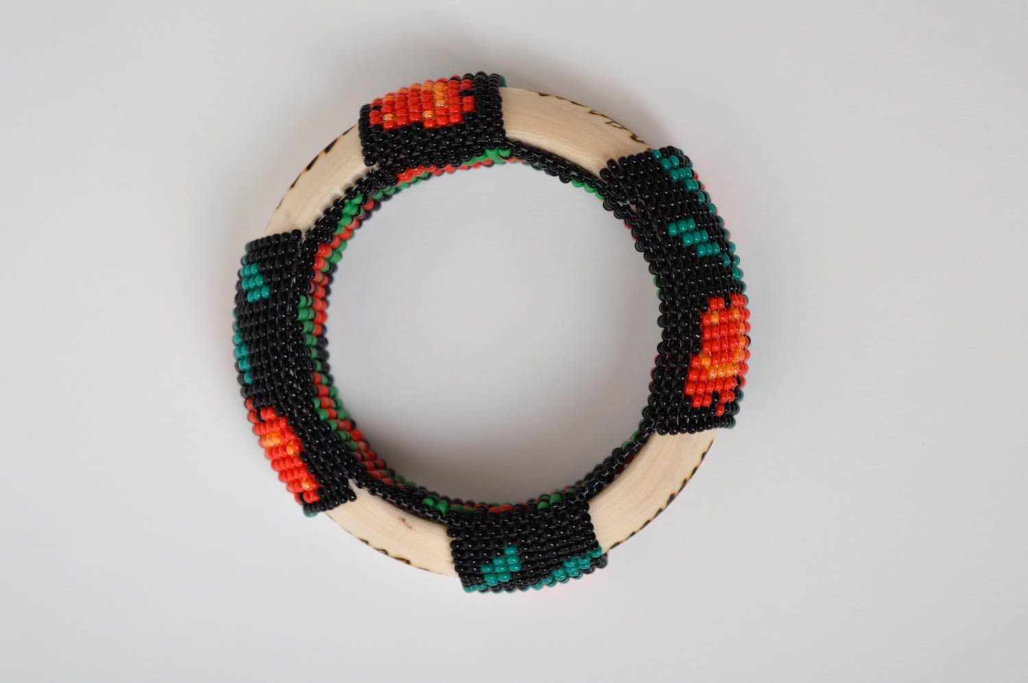 Armband aus Holz handgeschaffen Armband Frauen stilvoller Schmuck für Frauen foto 4