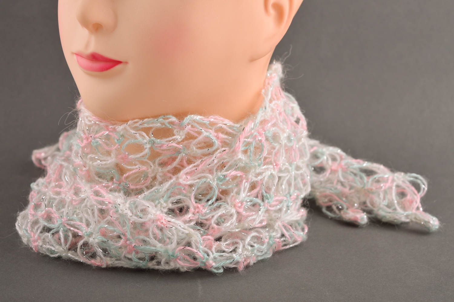 Écharpe laine fait main Écharpe tricotée design Accessoire pour enfant photo 1