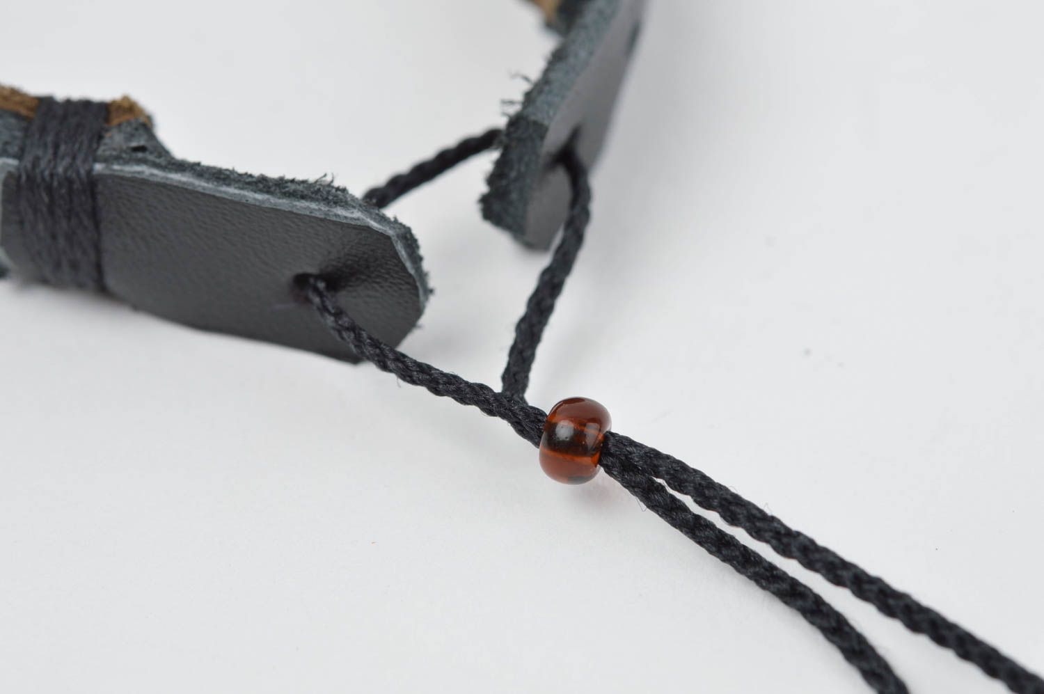 Stylish handmade leather bracelet beautiful jewellery leather goods gift ideas photo 4