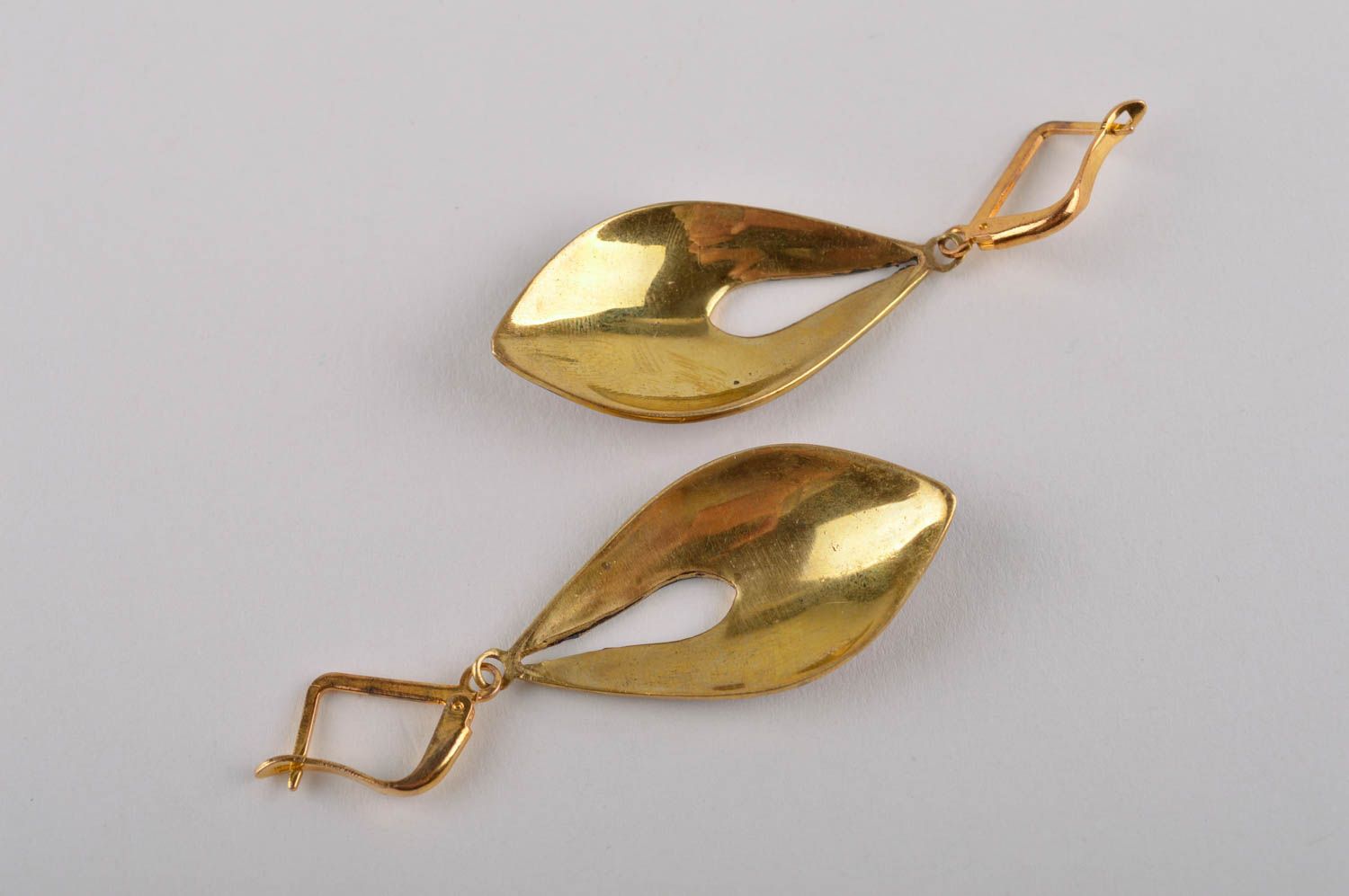 Originelle Ohrringe für Frauen handmade Mode Schmuck lange Messing Ohrringe foto 5