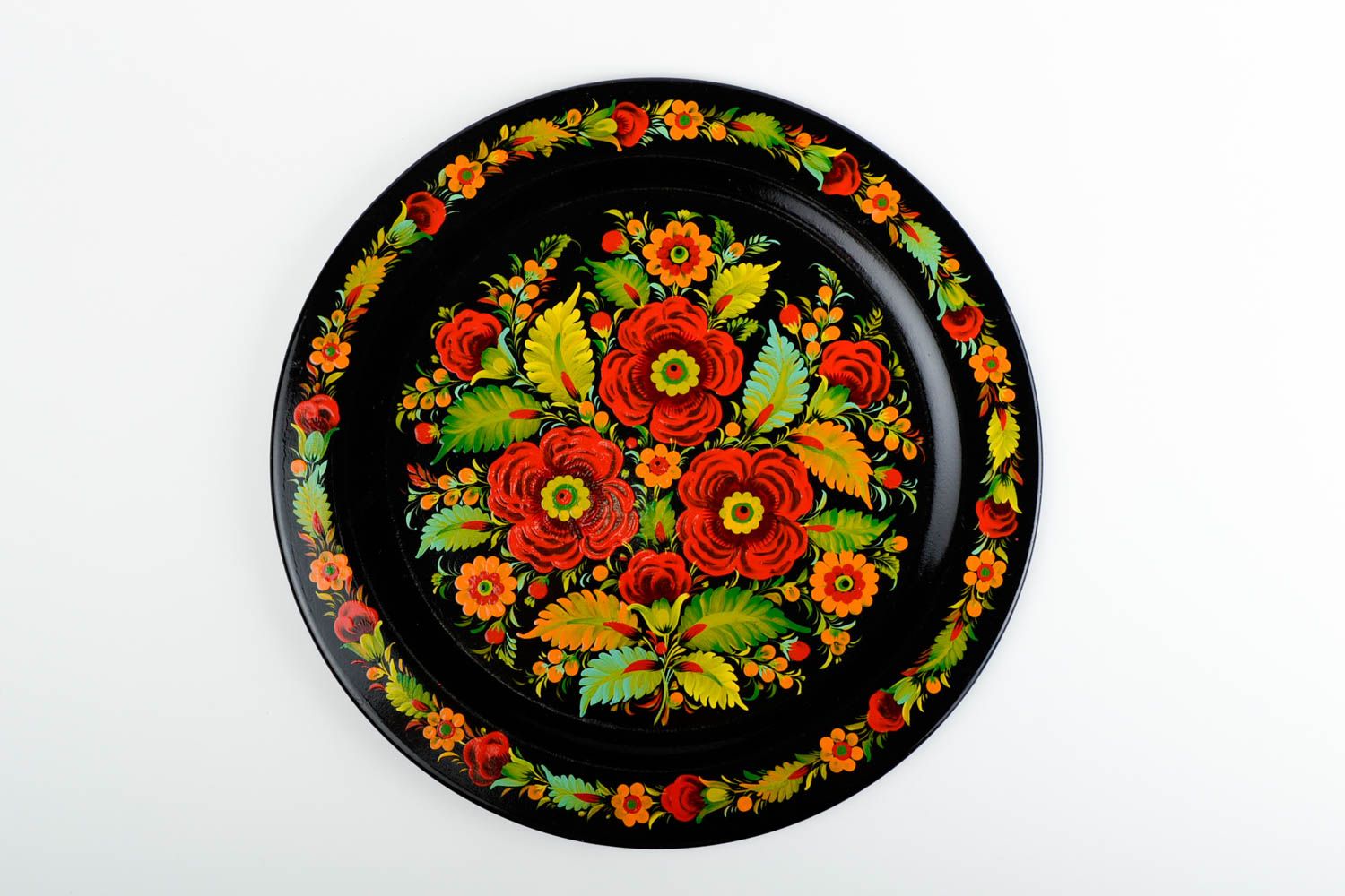 Handmade wooden designer plate cute stylish souvenir decorative use only photo 5