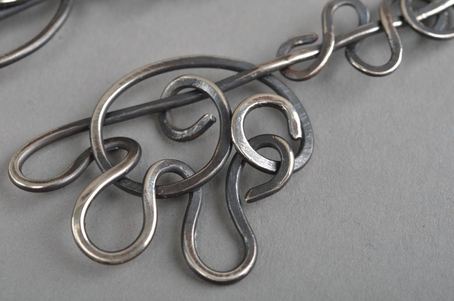 Designer Ohrringe aus Kupfernickel für Frauen originell Künstler Handarbeit foto 5