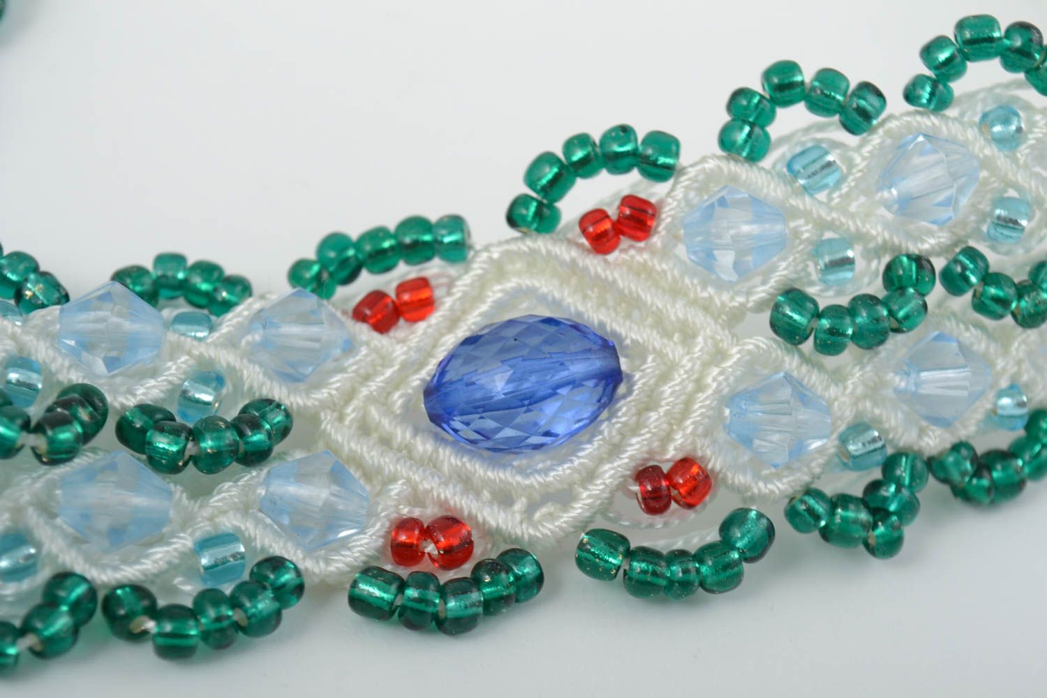 Beautiful handmade woven thread belt textile belt accessories for girls  photo 4