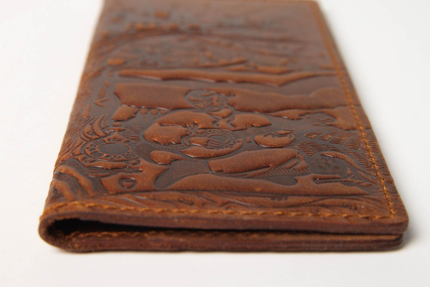 Beautiful handmade leather wallet elegant wallet design leather goods gift ideas photo 5