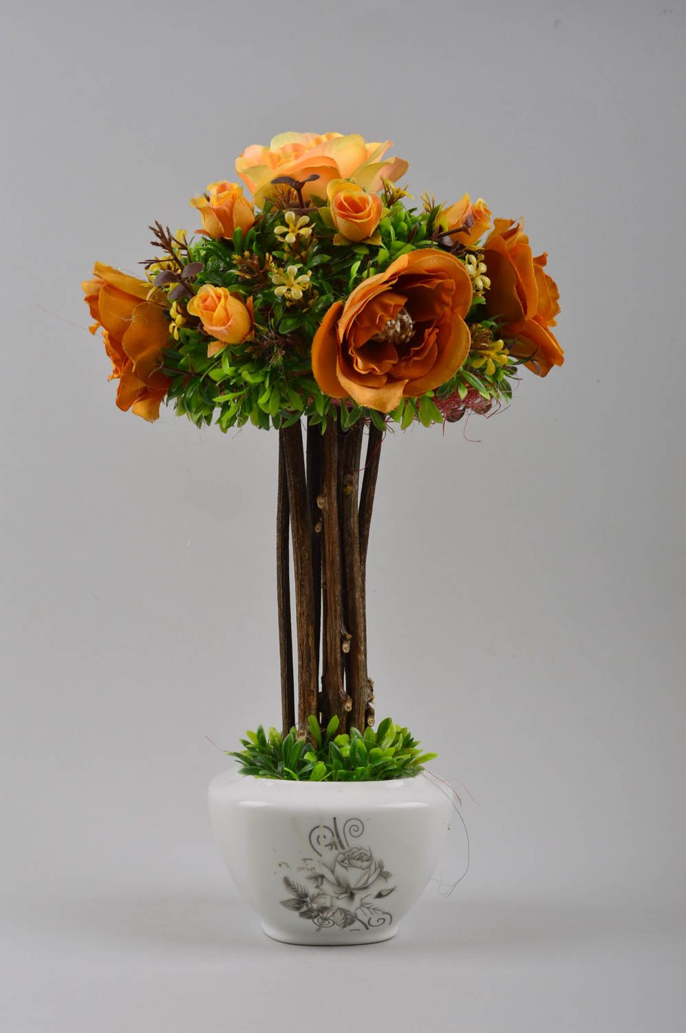 Topiario artificial árbol de flores elemento decorativo regalo original foto 3
