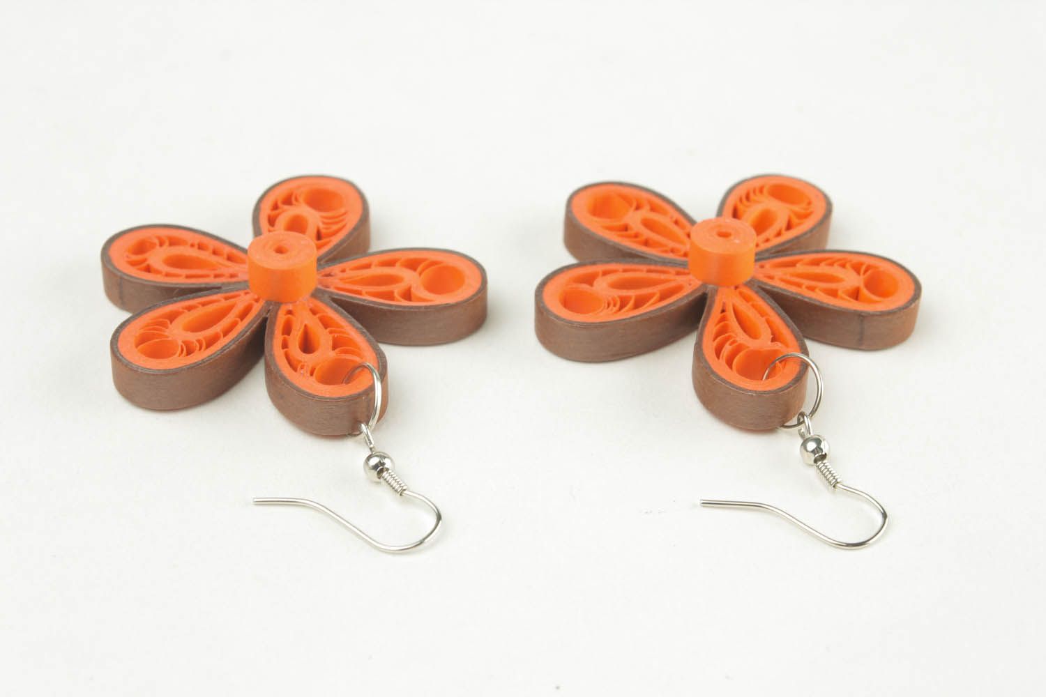 Author's earrings made using quilling technique photo 3
