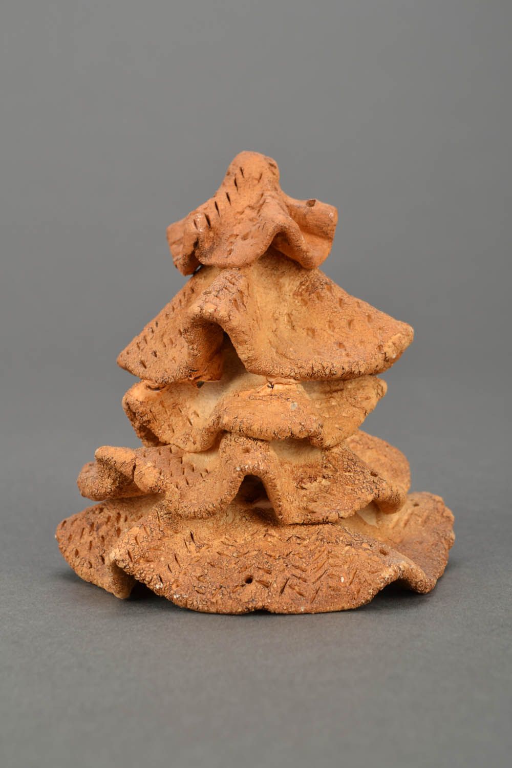 Estatueta de argila artesanal Árvore de Natal foto 3