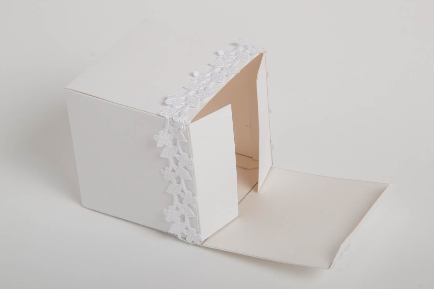 Geschenk Schachtel Box Geschenk handmade schön Geschenke Verpackung in Weiß  foto 4