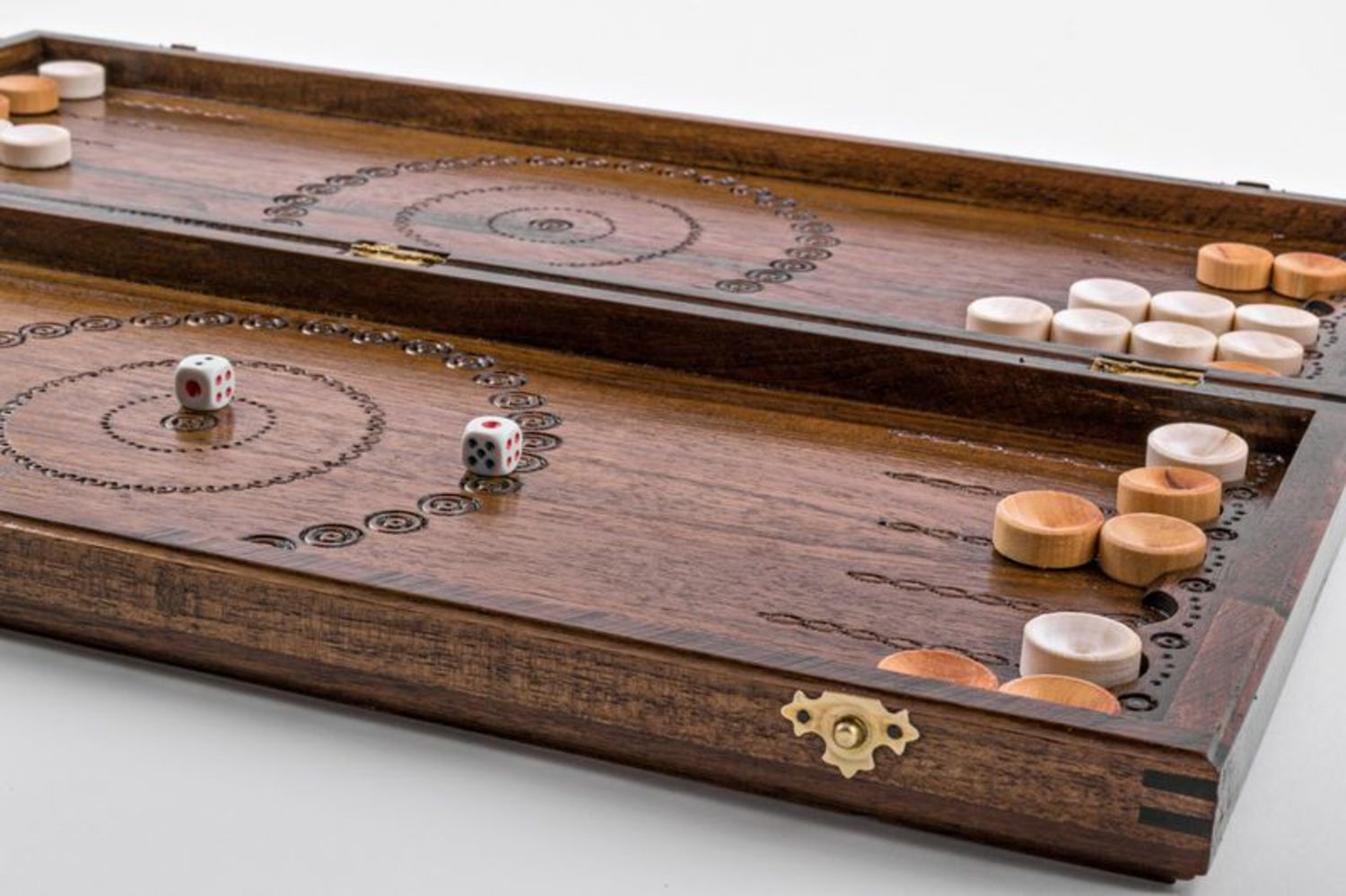Backgammon set made of wood photo 3