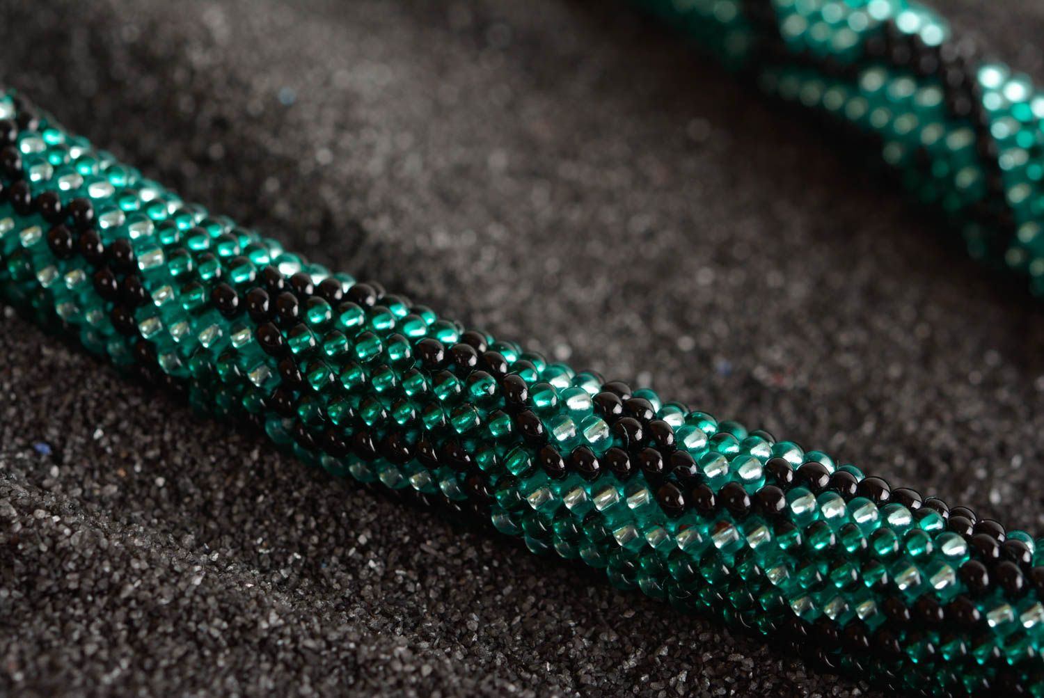 Collar de abalorios de color esmeralda bisutería artesanal regalo para mujer foto 2