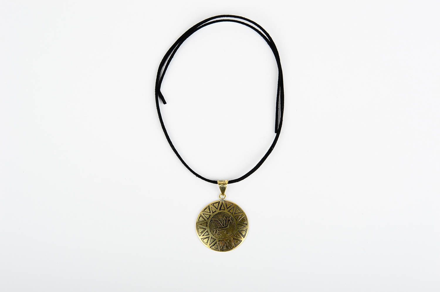 Handmade pendant designer accessory metal jewelry unusual gift for her photo 1