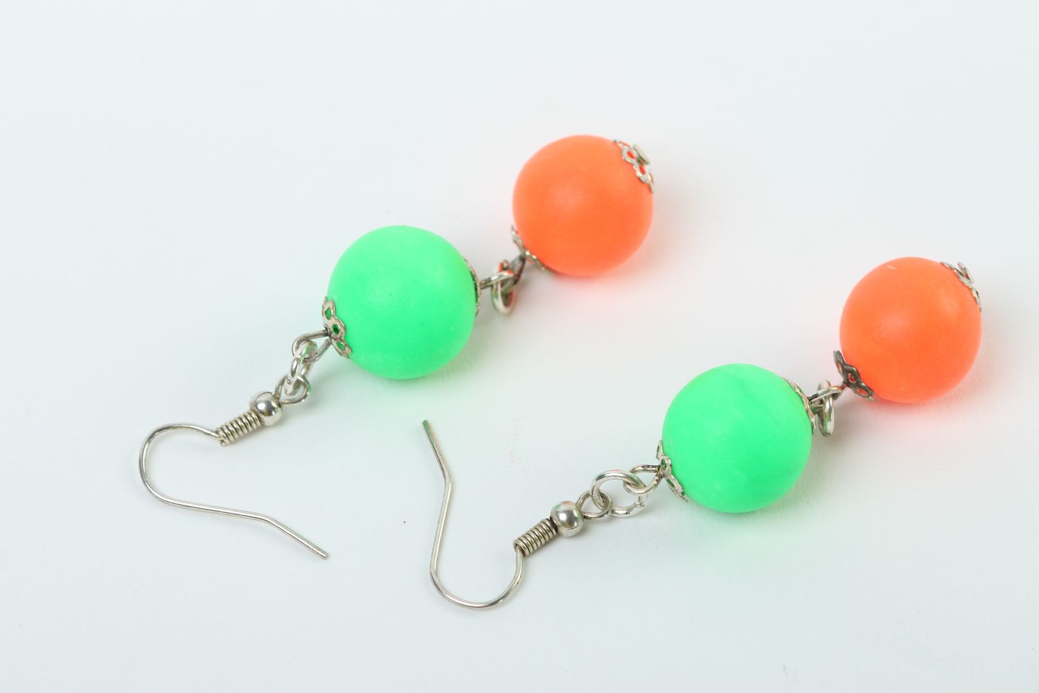 Handmade plastic earrings bright stylish earrings elegant party jewelry photo 4
