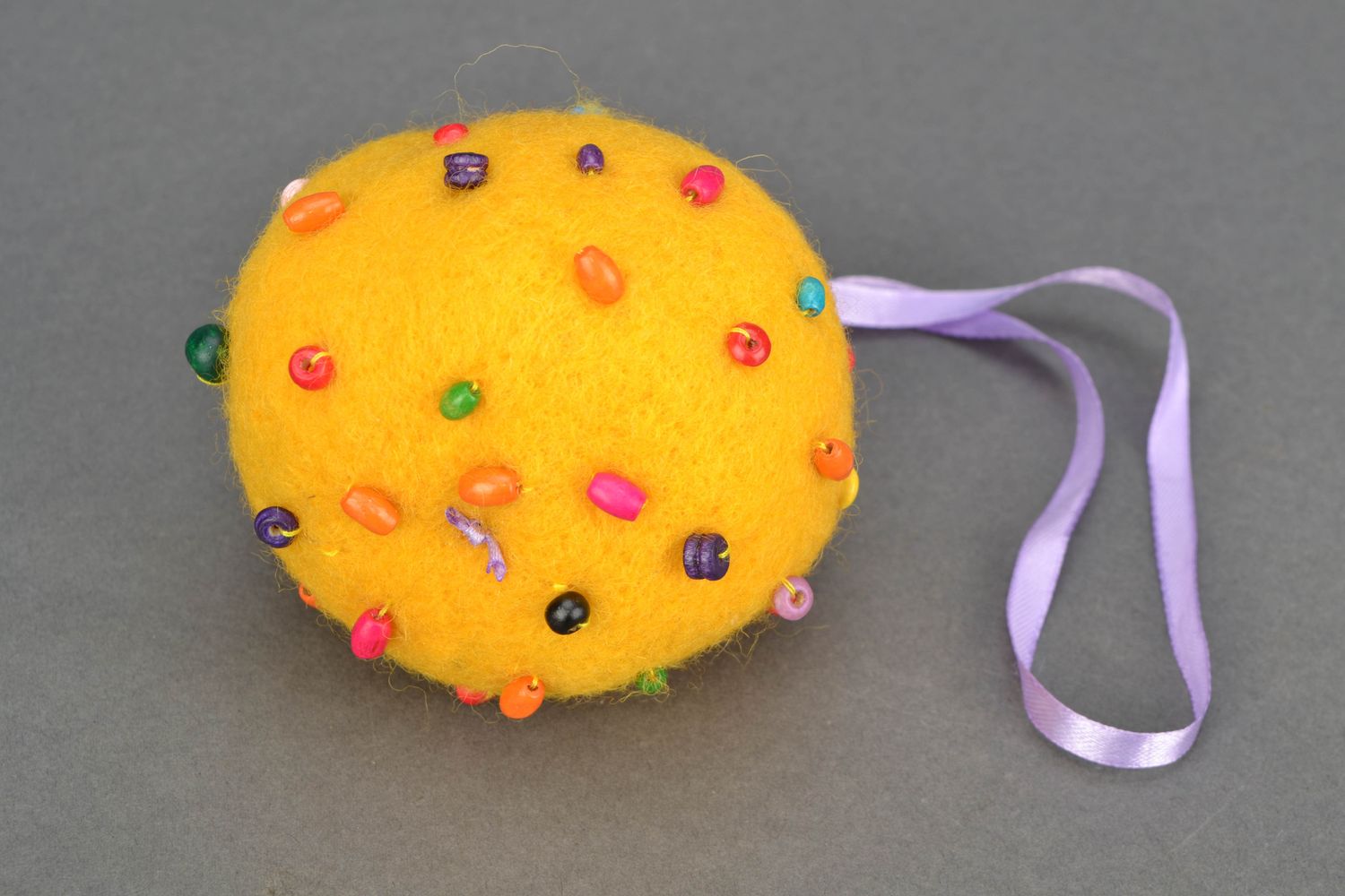 Wool felted New Year's tree decoration photo 3