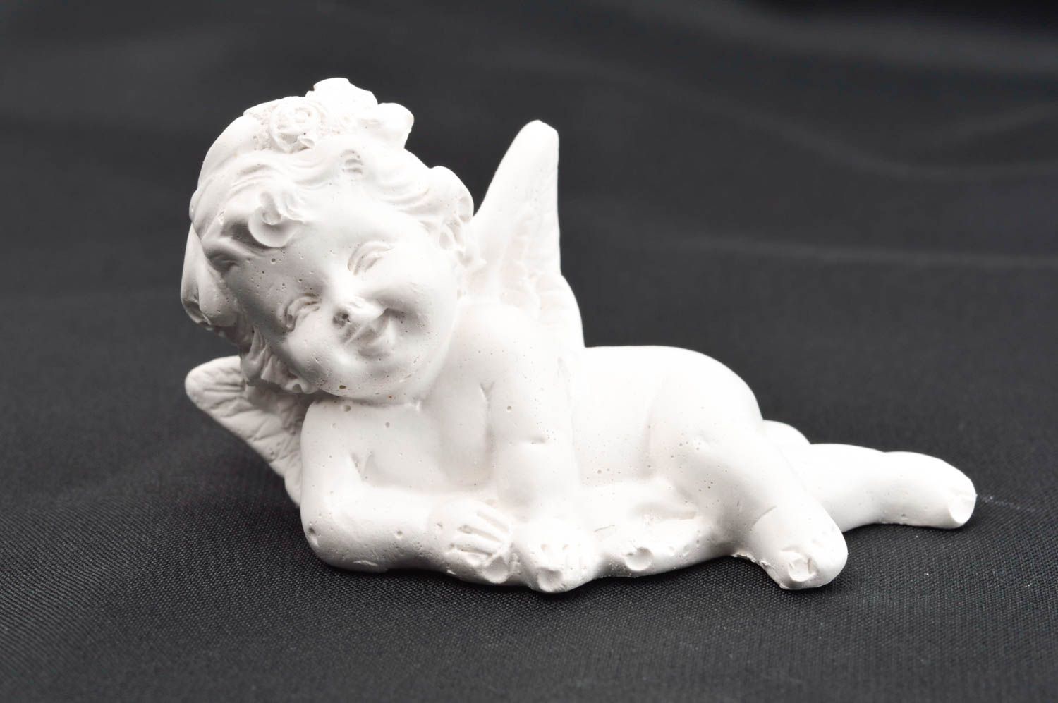 Engel Figur handmade Gips Figur Dekoideen Wohnzimmer Kinder Geschenk rührend foto 2