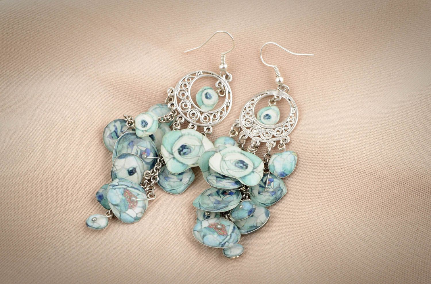 Handmade Ohrringe für Damen Silber Ohrringe ausgefallener Ohrschmuck aus Silber foto 5