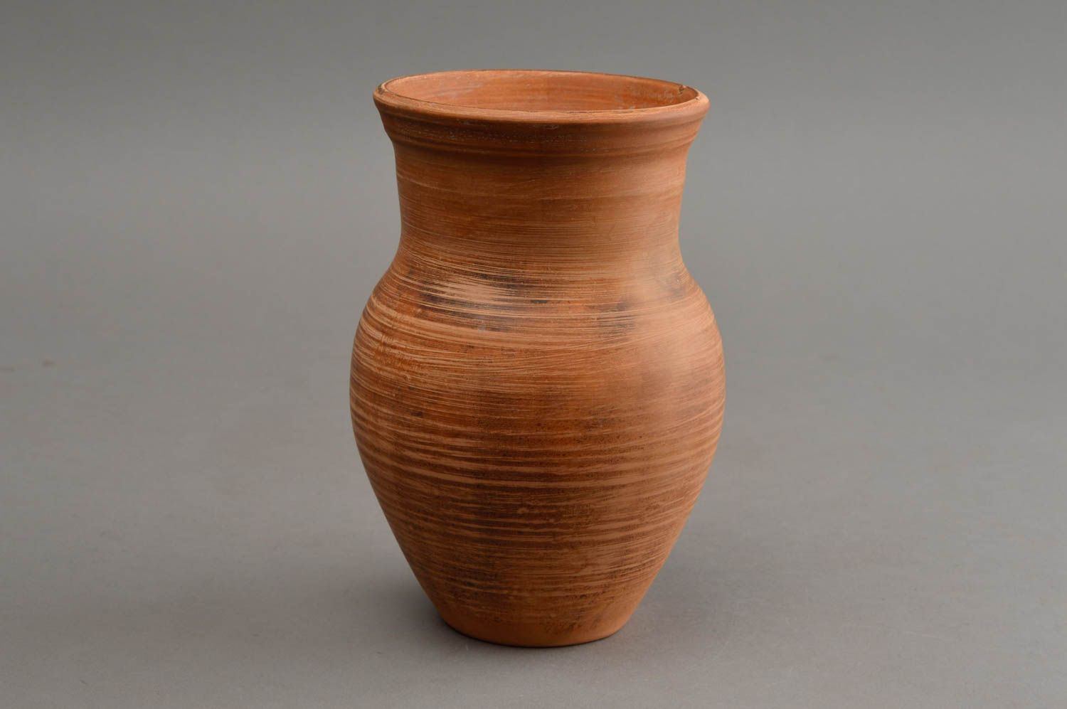 Simple village-style ceramic terracotta 30 oz milk jug for home décor 7, 1,15 lb photo 2