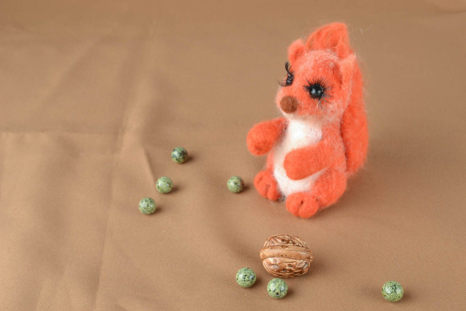 Felted wool toy Squirrel photo 5