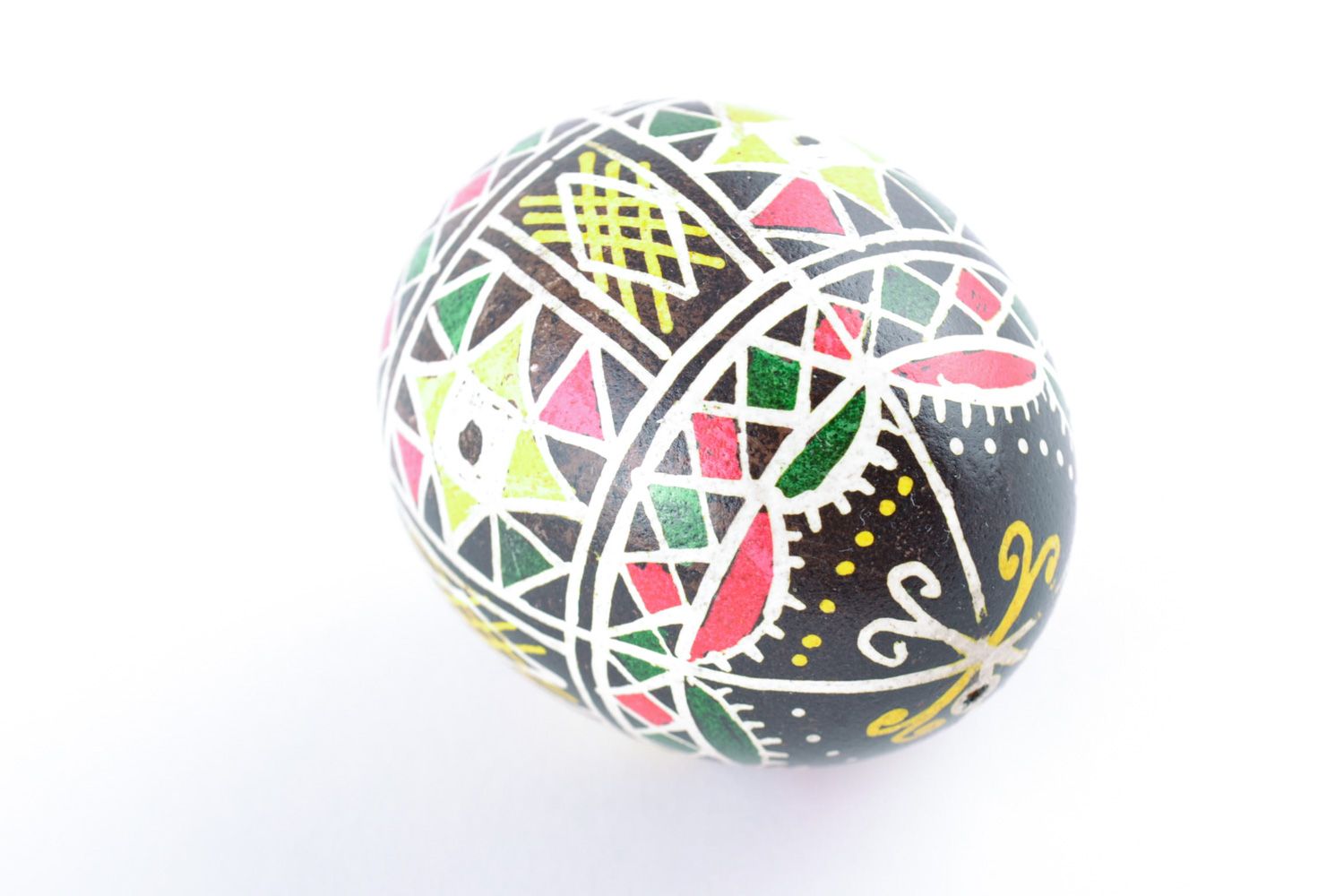 Bright handmade painted chicken Easter egg for gift photo 4