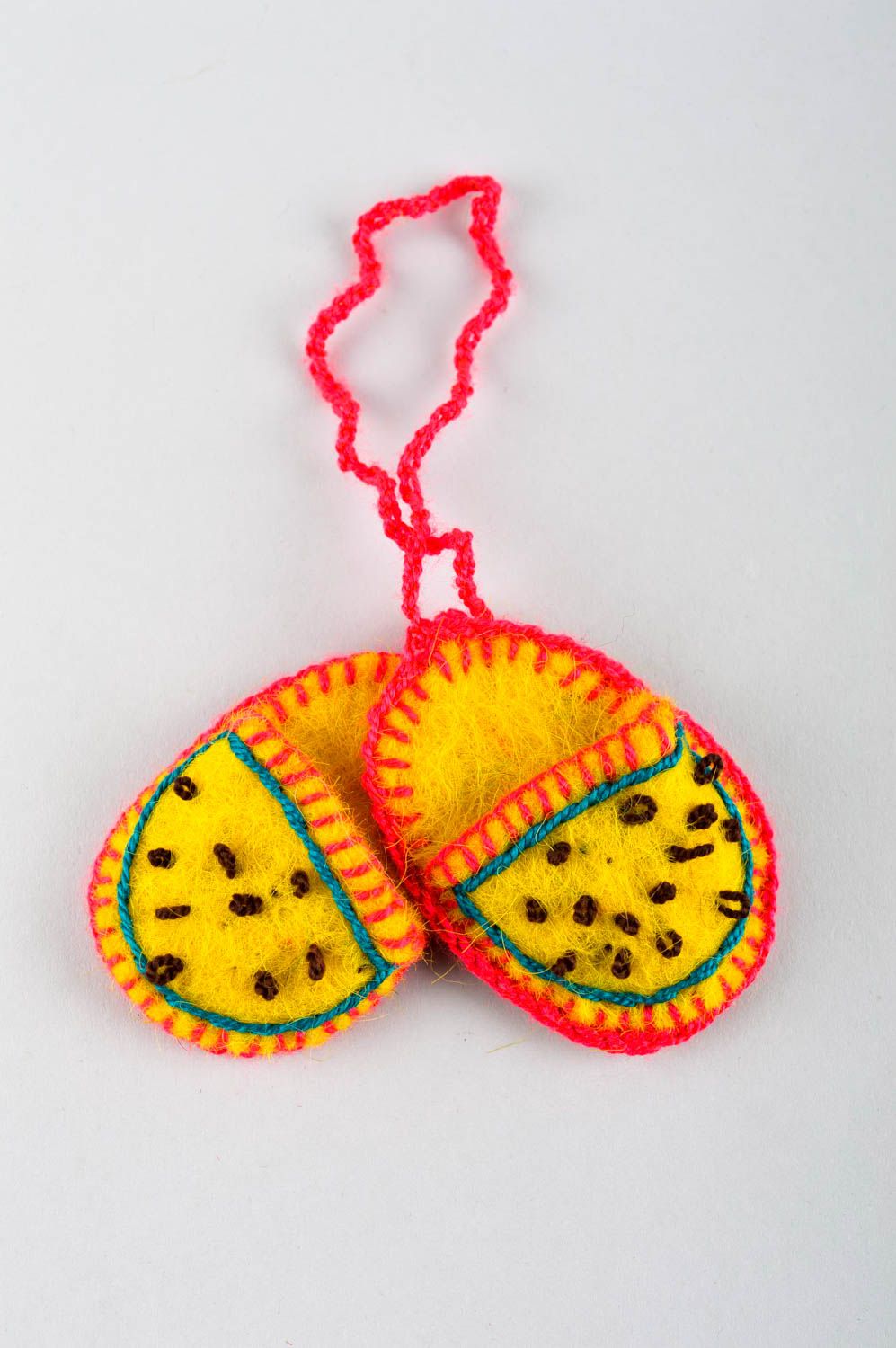 Handmade yellow accessories unusual designer trinket for car beautiful souvenir photo 9