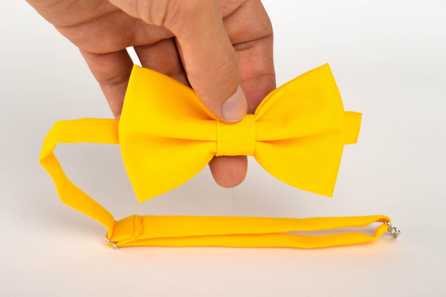 Handmade Designer Accessoires Krawatten Fliege originelles Geschenk gelb foto 5
