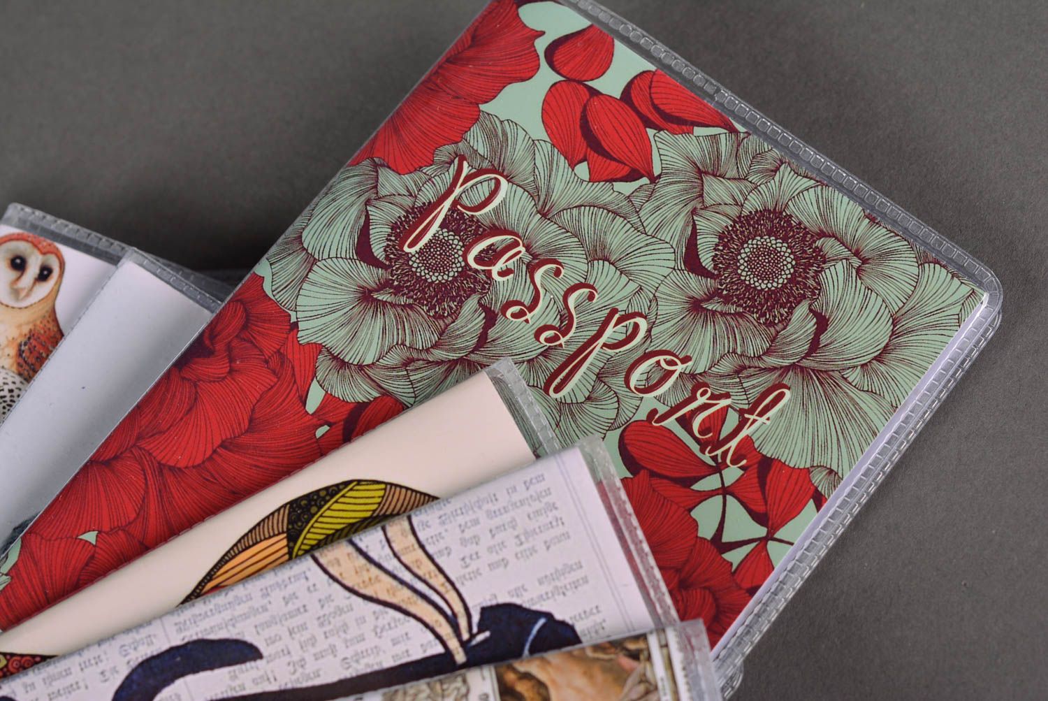 Pass Schützhülle handmade Damen Accessoire Reisepass Cover Geschenk für Frauen foto 2