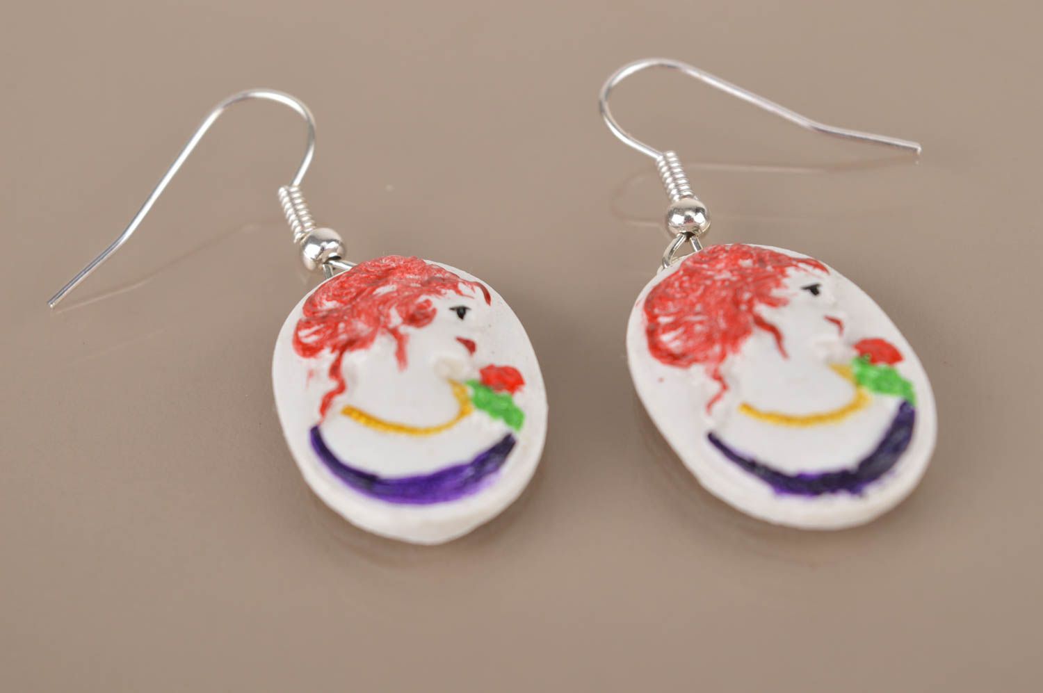 Damen Ohrringe Geschenk für Frauen Schmuck aus Keramik Handgemachte Ohrringe foto 3