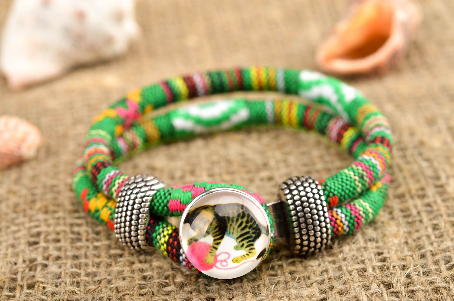 Браслет ручной работы браслет бижутерия стильный браслет разноцветный модный фото 1