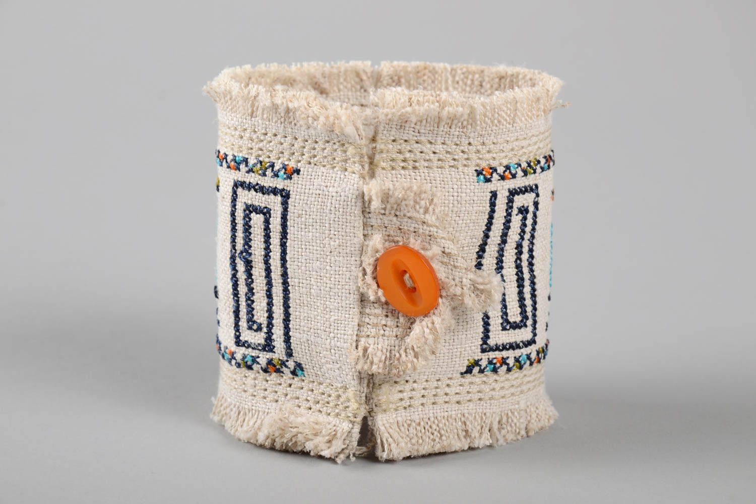 Pulsera artesanal de lino accesorio para mujeres étnico brazalete original foto 3