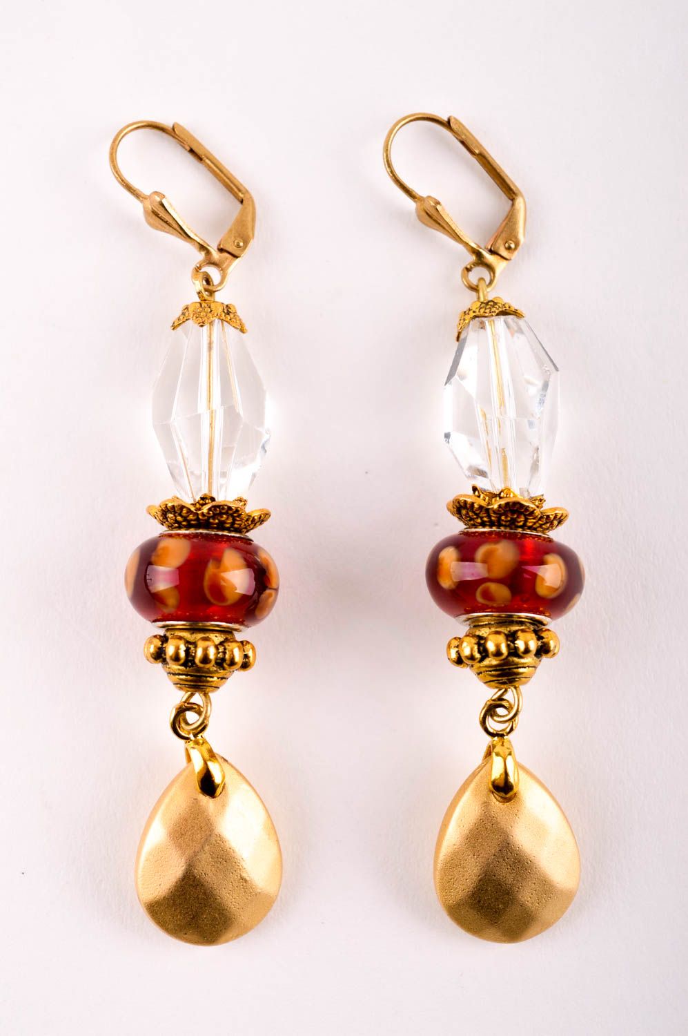 Handmade Ohrringe ausgefallener Ohrschmuck Accessoire für Frauen lange Ohrringe foto 3