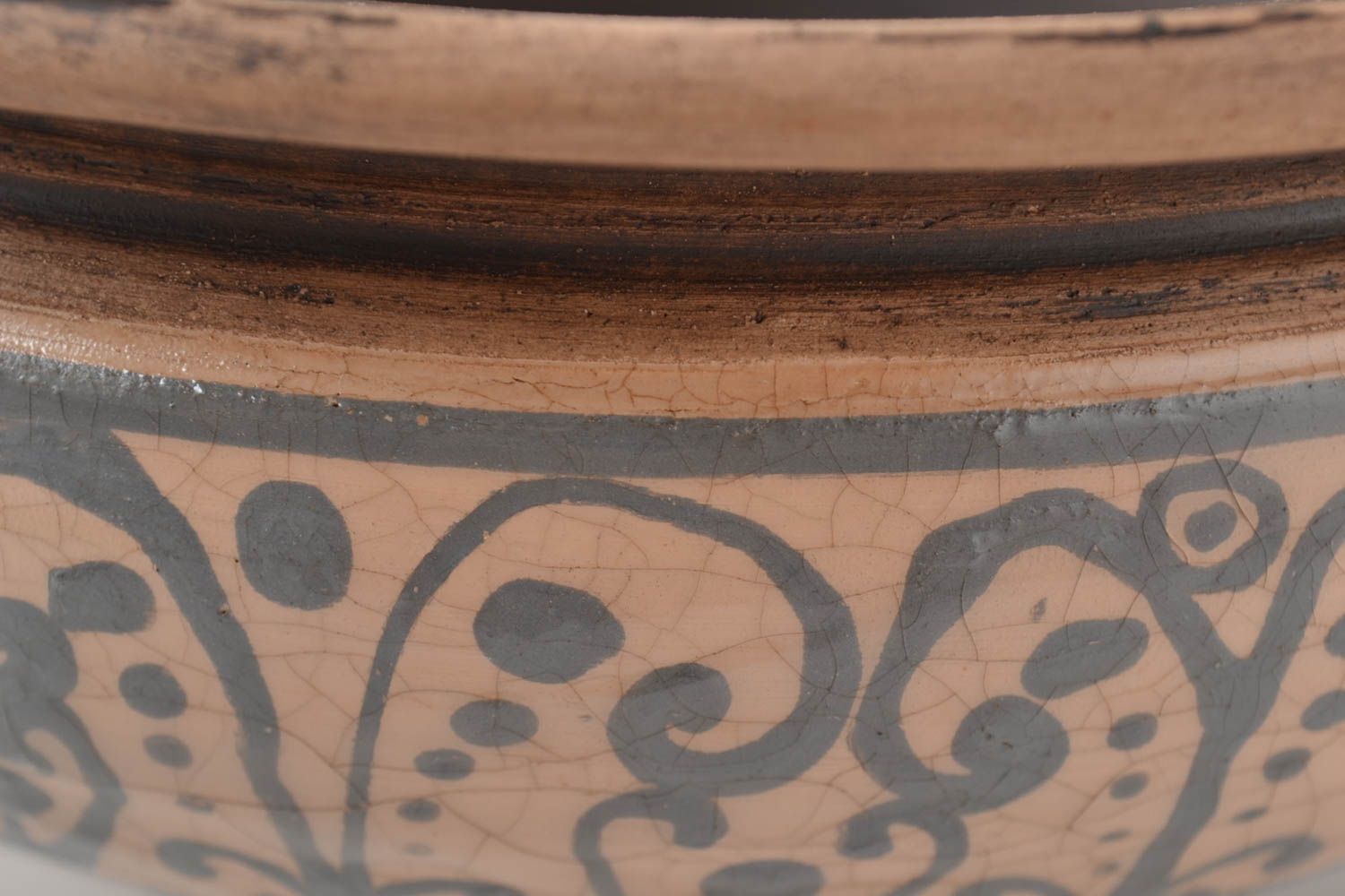 Handmade ceramic bowl unusual pottery handmade tableware accessory for home  photo 2