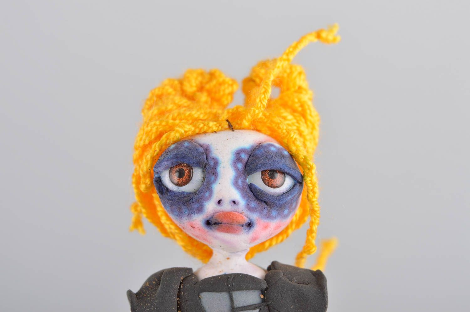 Авторская кукла игрушка ручной работы дизайнерская кукла зомби керамическая фото 3