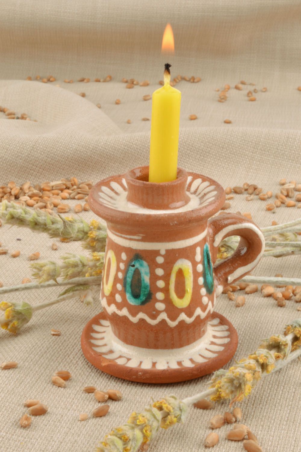 Сastiçal de cerâmica feito à mão  foto 1