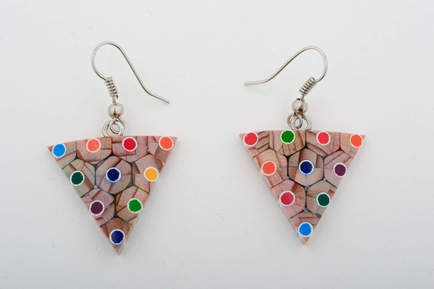 Homemade jewelry wood earrings designer accessories cute earrings cool gifts photo 3