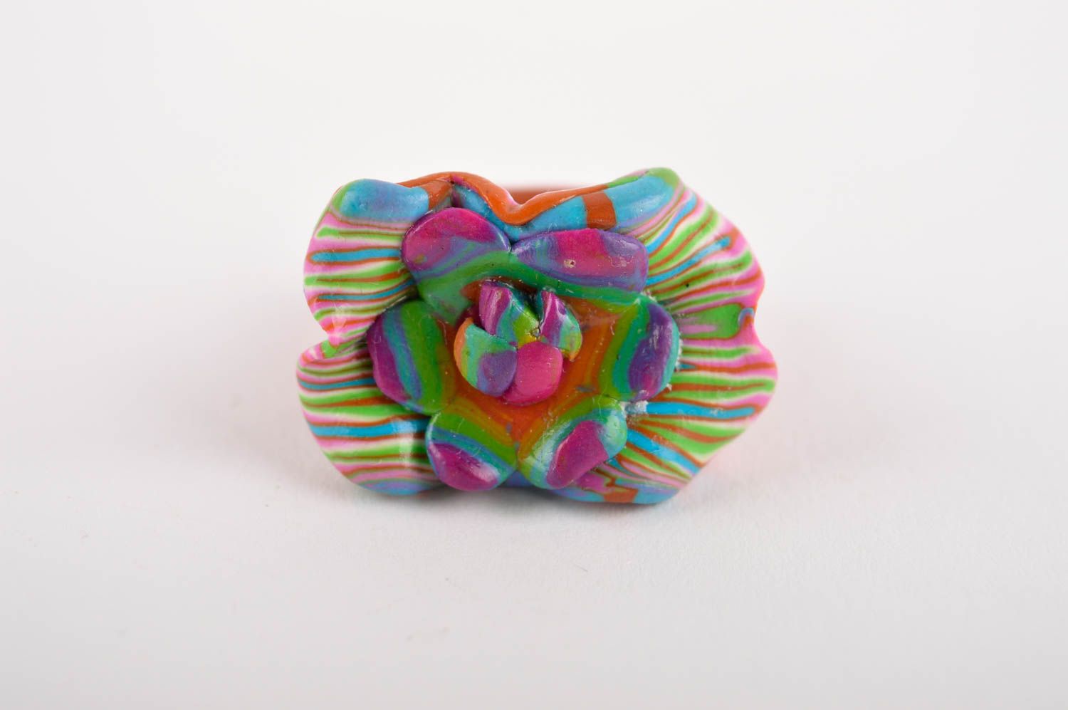 Handmade seal ring polymer clay fashion rings for women designer accessories photo 3