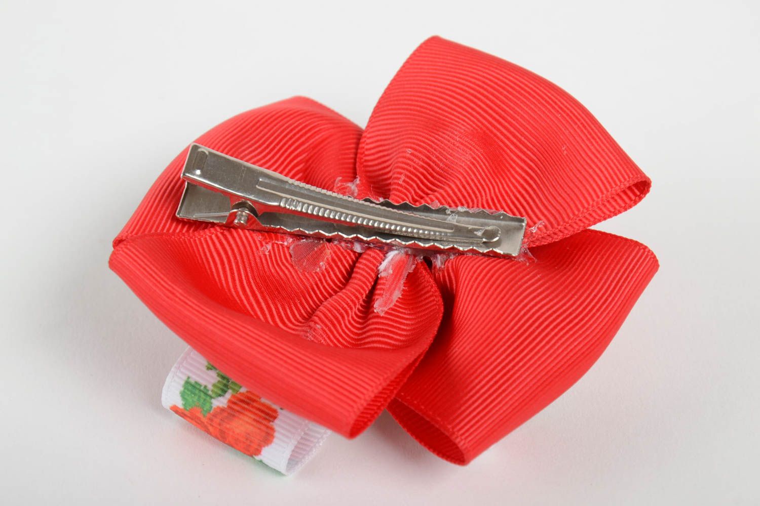 Beautiful handmade ribbon bow hair clip hair bow hair accessories for children photo 3